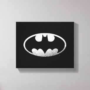 Batman Symbol   Grainy-Logo Leinwanddruck