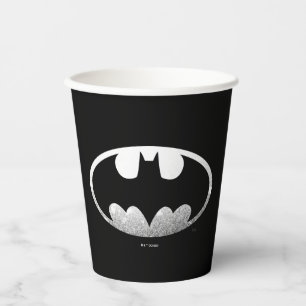 Batman Symbol Grainy-Logo Pappbecher
