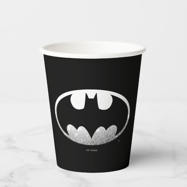 Batman Symbol | Grainy-Logo Pappbecher (Vorderseite)