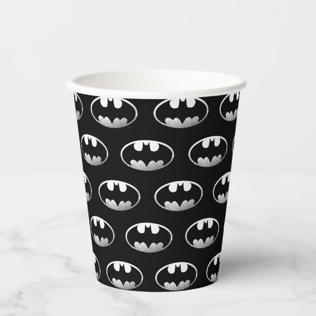 Batman Symbol | Grainy-Logo Pappbecher (Vorderseite)