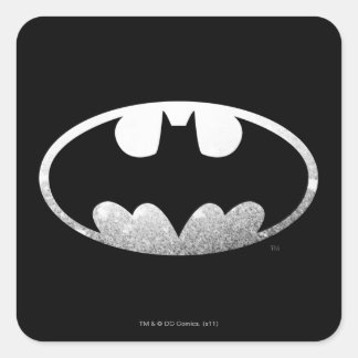 Batman Symbol | Grainy-Logo Quadratischer Aufkleber