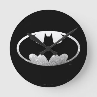 Batman Symbol | Grainy-Logo Runde Wanduhr