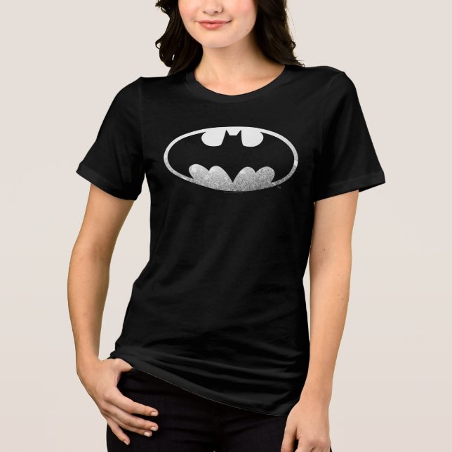 Batman Symbol | Grainy-Logo Tri-Blend Shirt (Vorderseite)