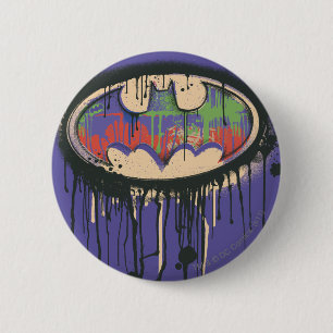 Batman Symbol Green Lila Red Logo Button