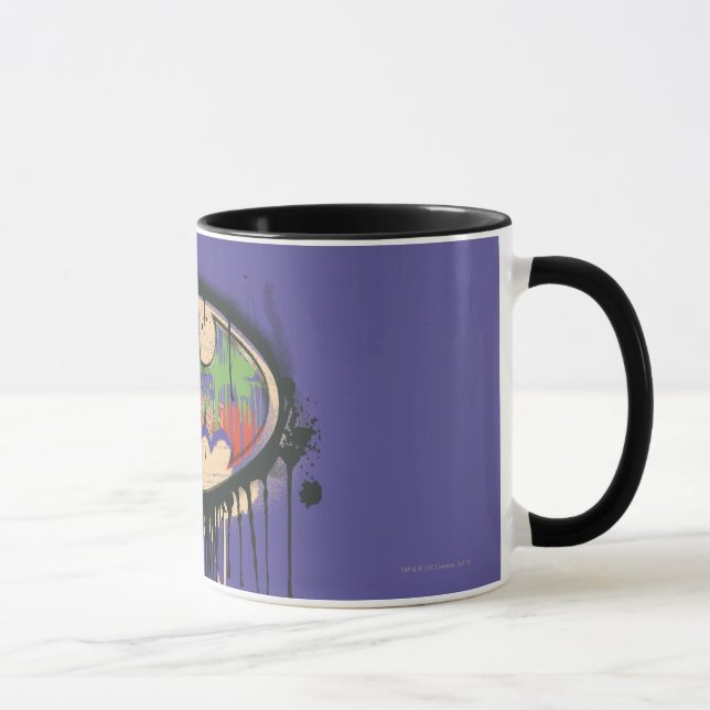 Batman Symbol | Green Lila Red Logo Tasse (Rechts)