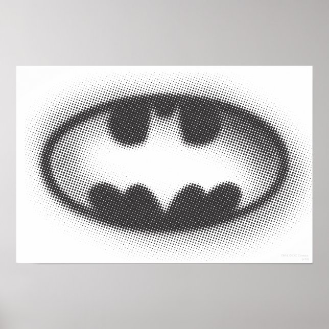 Batman Symbol | Halbtonlogo Poster (Vorne)