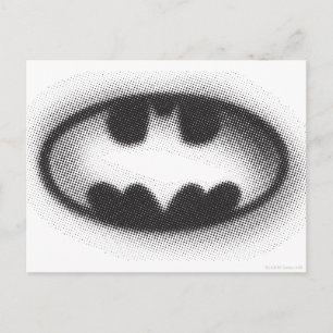 Batman Symbol   Halbtonlogo Postkarte