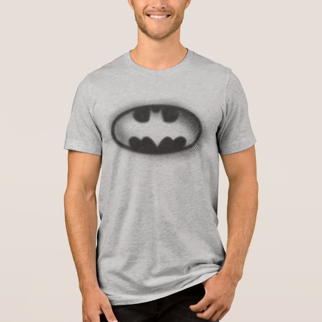 Batman Symbol | Halftone-Logo Tri-Blend Shirt (Vorderseite)