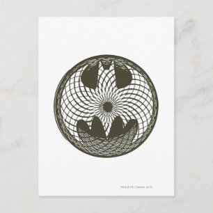 Batman Symbol   Jugendstil-Circle-Logo Postkarte