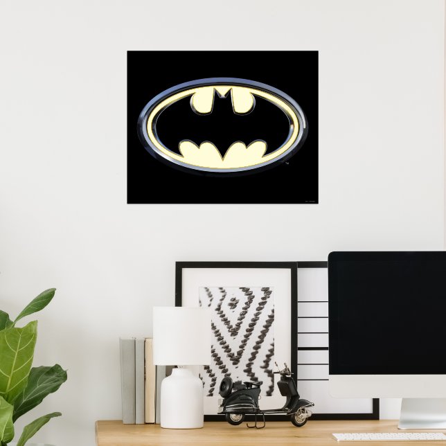 Batman Symbol | Klassisches Logo Foliendrucke (In Situ (Schreibtisch))