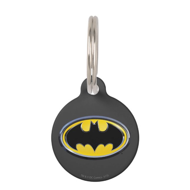 Batman Symbol | Klassisches Logo Tiernamensmarke (Vorderseite)