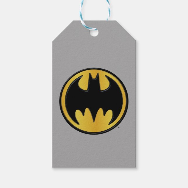 Batman Symbol | Klassisches Round-Logo Geschenkanhänger (Vorderseite)