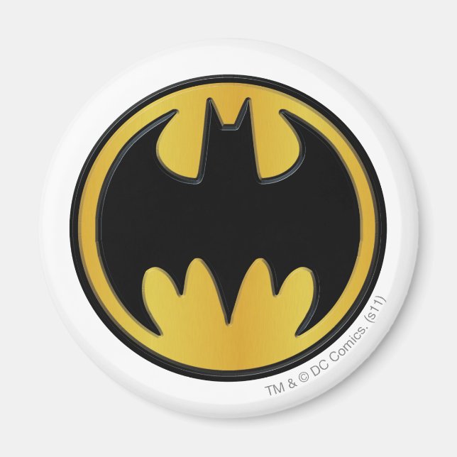 Batman Symbol | Klassisches Round-Logo Magnet (Vorne)