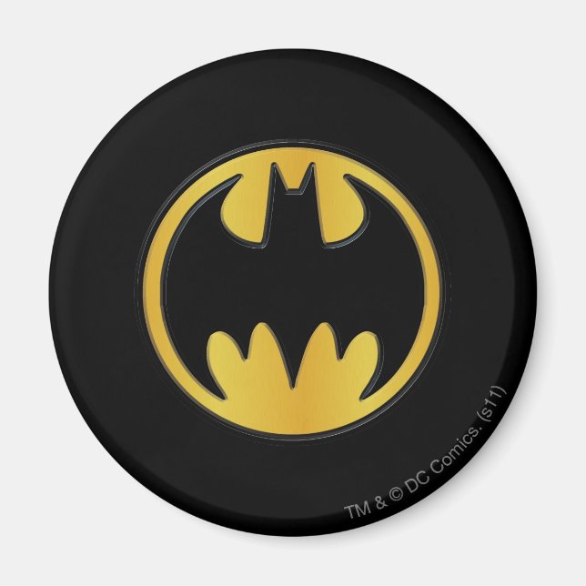 Batman Symbol | Klassisches Round-Logo Magnet (Vorne)
