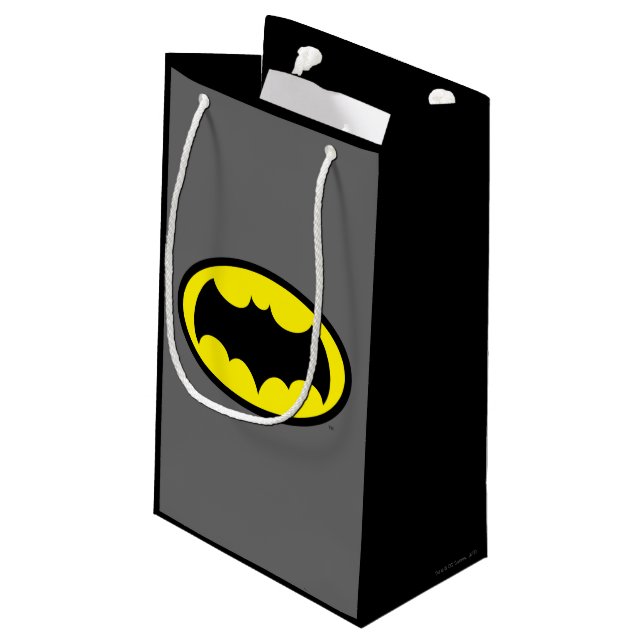Batman Symbol Kleine Geschenktüte (Rückseite Schrägansicht)