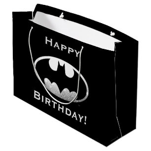 Batman-Symbol Körniges Logo Große Geschenktüte