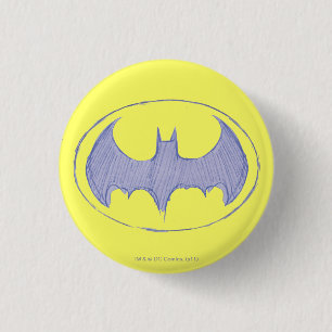 Batman Symbol   Lila Sketchbuch Button