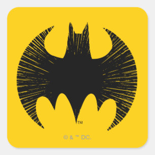 Batman Symbol Logo   Quadratischer Aufkleber