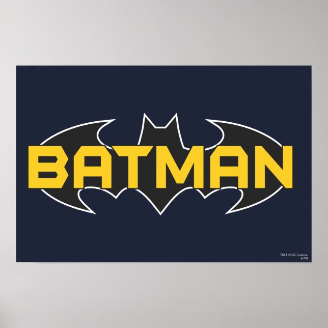 Batman Symbol | Name Gelb/Schwarz Poster (Vorne)