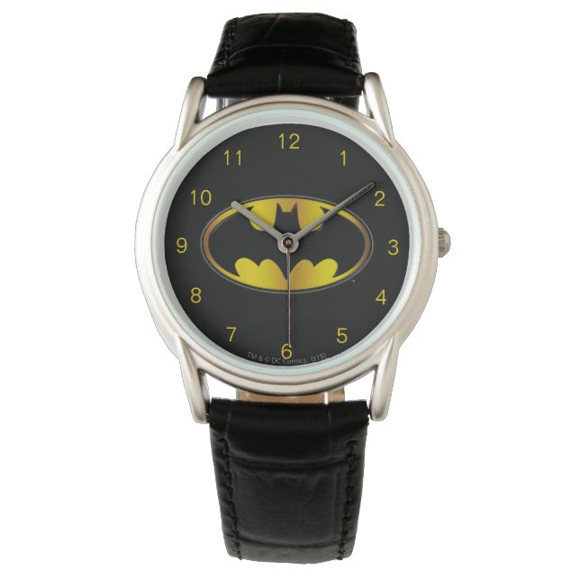 Batman Symbol | Oval Gradient Logo Armbanduhr (Vorderseite)