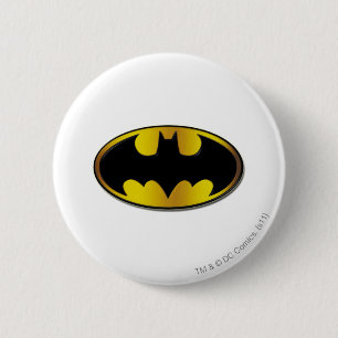Batman Symbol Oval Gradient Logo Button