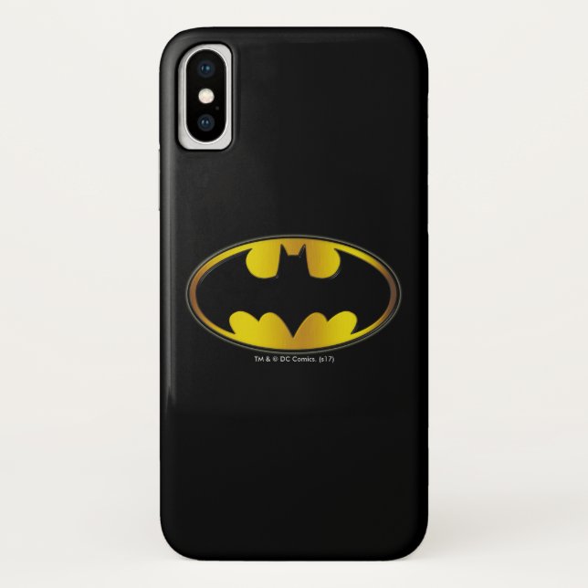 Batman Symbol | Oval Gradient Logo Case-Mate iPhone Hülle (Rückseite)