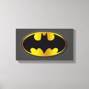 Batman Symbol   Oval Gradient Logo Leinwanddruck