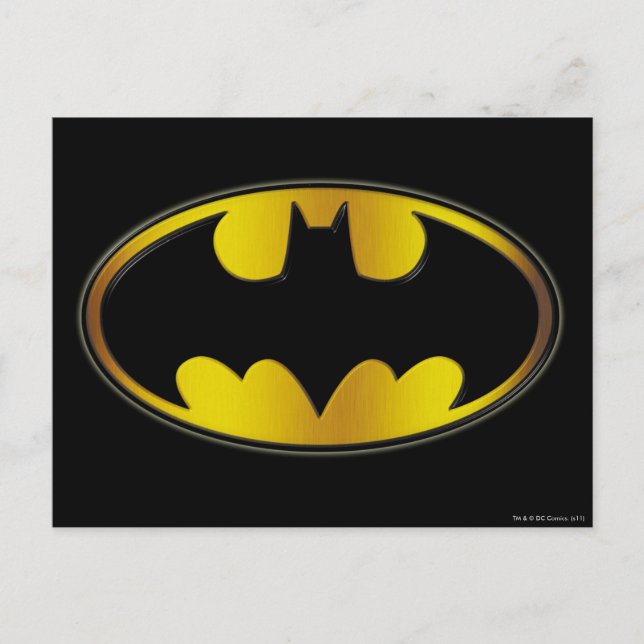 Batman Symbol | Oval Gradient Logo Postkarte (Vorderseite)