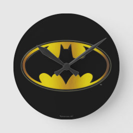 Batman Symbol | Oval Gradient Logo Runde Wanduhr