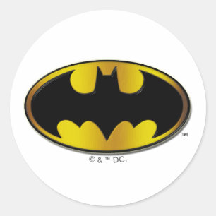 Batman Symbol Oval Gradient Logo Runder Aufkleber