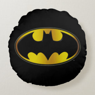 Batman Symbol Oval Gradient Logo Rundes Kissen