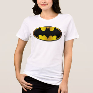 Batman Symbol   Oval Gradient Logo Tri-Blend Shirt