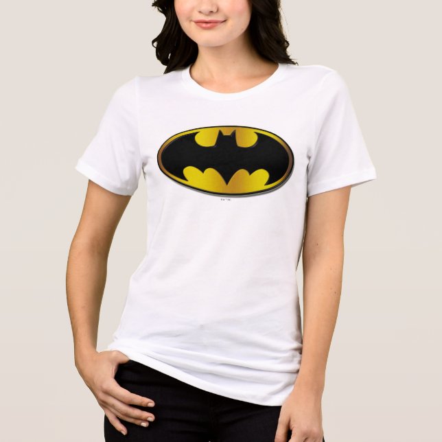 Batman Symbol | Oval Gradient Logo Tri-Blend Shirt (Vorderseite)