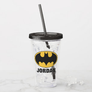 Batman Symbol Oval Logo Acryltrinkbecher