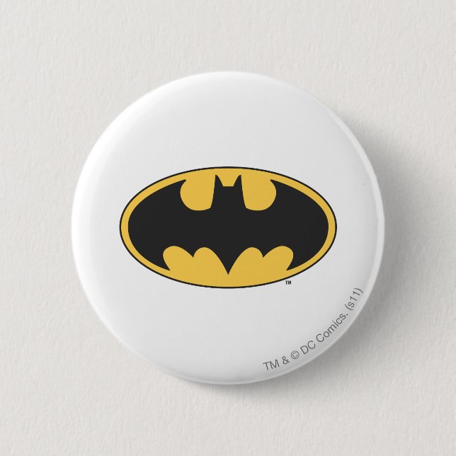 Batman Symbol | Oval Logo Button (Vorderseite)