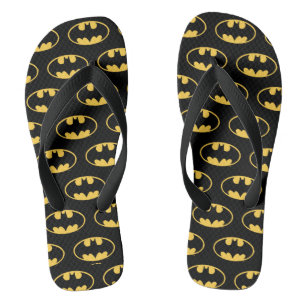 Batman Symbol   Oval Logo Flip Flops