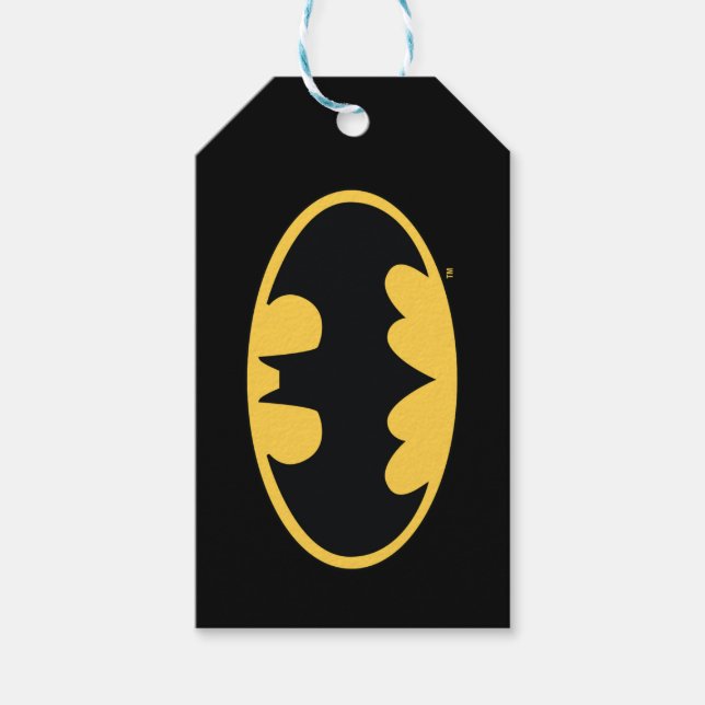 Batman Symbol | Oval Logo Geschenkanhänger (Vorderseite)