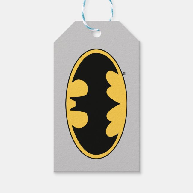 Batman Symbol | Oval Logo Geschenkanhänger (Vorderseite)