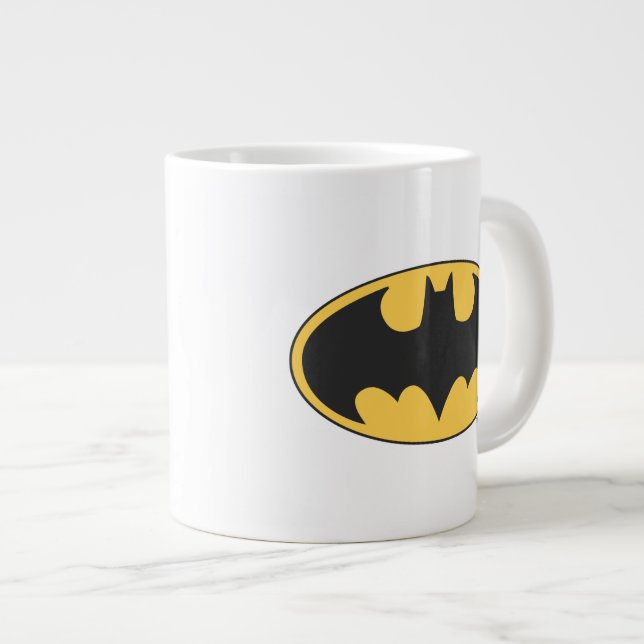 Batman Symbol | Oval Logo Jumbo-Tasse (Vorderseite Rechts)