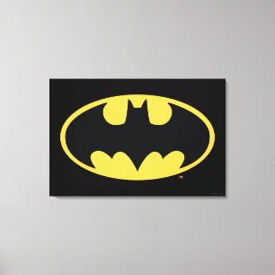 Batman Symbol   Oval Logo Leinwanddruck