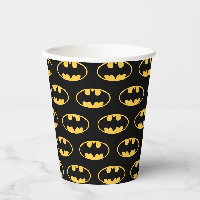 Batman Symbol | Oval Logo Pappbecher (Vorderseite)
