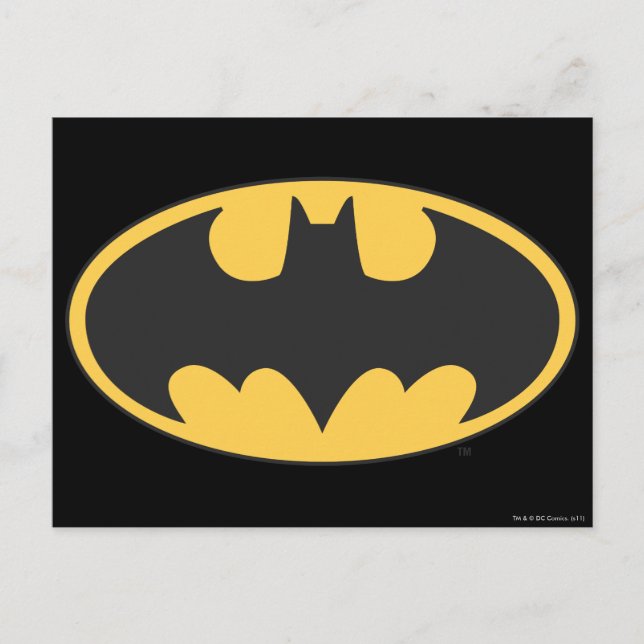 Batman Symbol | Oval Logo Postkarte (Vorderseite)