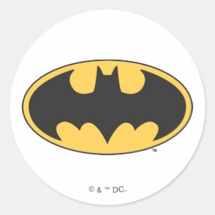 Batman Symbol   Oval Logo Runder Aufkleber