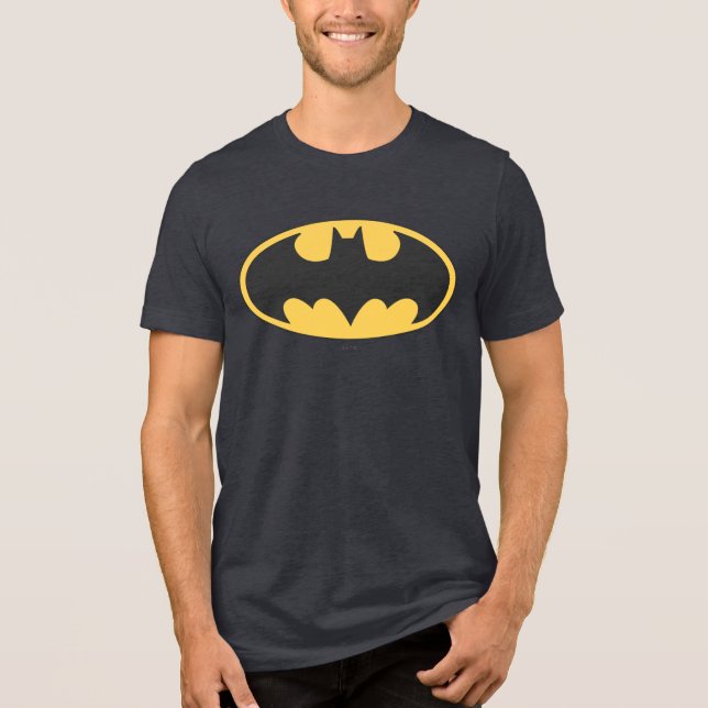 Batman Symbol | Oval Logo Tri-Blend Shirt (Vorderseite)
