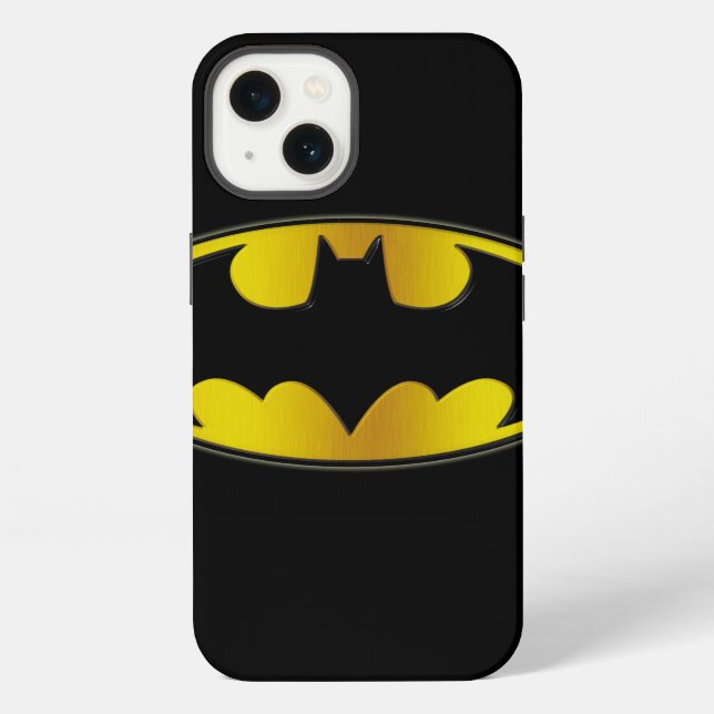 Batman-Symbol | Ovaler Gradient- Logo iPhone Hülle (Rückseite)