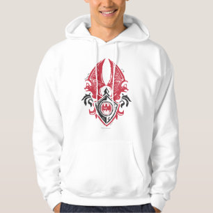 Batman Symbol   Red Black Bat Briefmarke Wappen Lo Hoodie