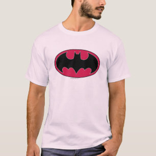 Batman Symbol   Rotes Schwarzes Logo T-Shirt