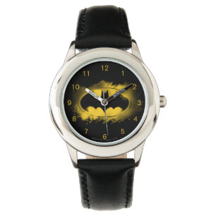 Batman Symbol   Schwarz-Gelb-Logo Armbanduhr