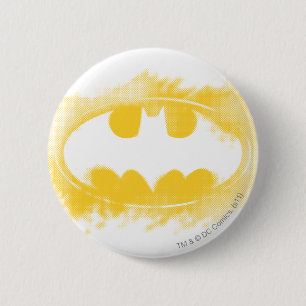 Batman Symbol   Schwarz-Gelb-Logo Button