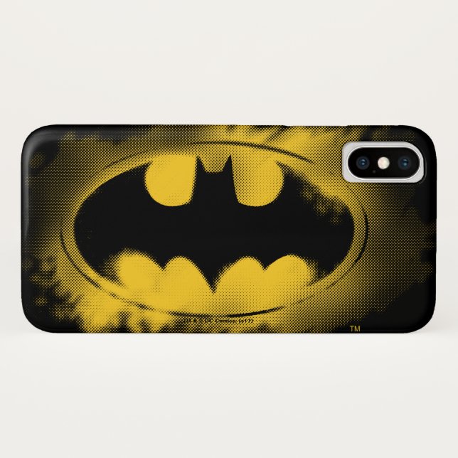 Batman Symbol | Schwarz-Gelb-Logo Case-Mate iPhone Hülle (Rückseite (Horizontal))